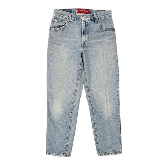 RARE VINTAGE LEVI’S 550s Light Wash Mid-High Waisted Tapered Jeans - Picture 2 of 6